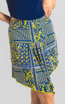 Asymmetric Printed Jersey Mini Skirt