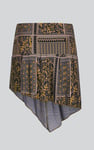 Asymmetric Printed Jersey Mini Skirt