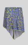 Asymmetric Printed Jersey Mini Skirt