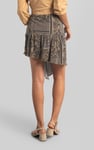 Asymmetric Printed Jersey Mini Skirt