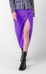 Button Detail Midaxi Skirt with Buckle Belt