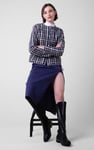 Button Detail Midaxi Skirt with Buckle Belt