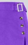 Button Detail Midaxi Skirt with Buckle Belt