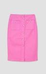 Coloured Denim Midi Skirt