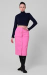 Coloured Denim Midi Skirt