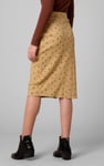 Side Button Split Ribbed Skirt