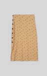 Side Button Split Ribbed Skirt