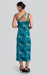 One Shoulder Floral Printed Maxi Dress