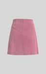 Button-Trimmed Pleated Mini Skirt