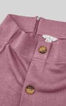 Button-Trimmed Pleated Mini Skirt