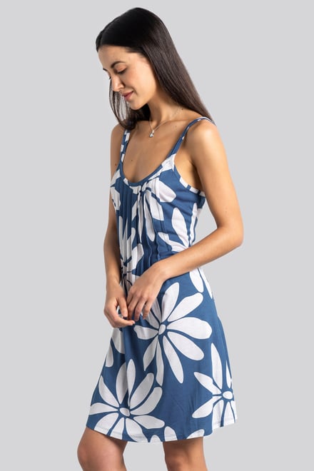 Pleated Details Double Strap Cami Dress