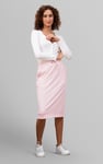 Split Back Terry Midi Skirt