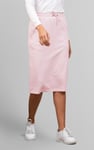 Split Back Terry Midi Skirt