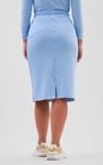 Split Back Terry Midi Skirt