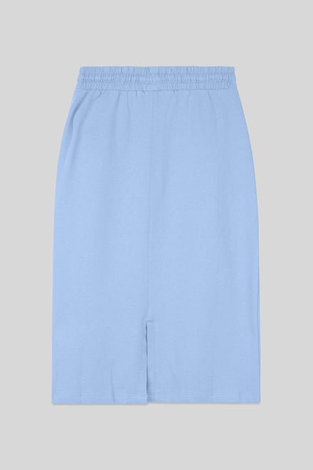 Split Back Terry Midi Skirt