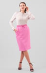 Split Back Terry Midi Skirt