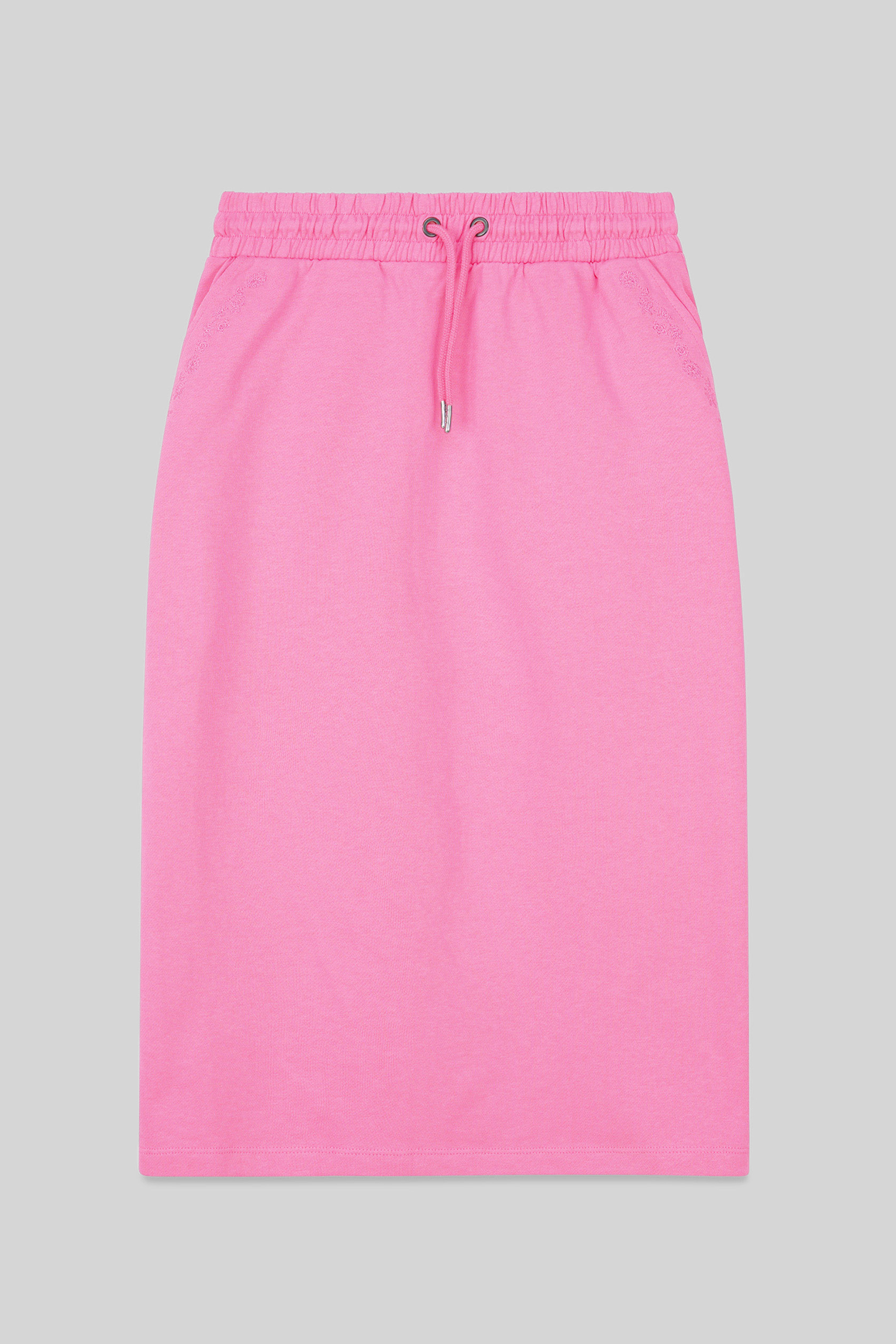 Split Back Terry Midi Skirt