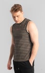 Stripe Design Rib Tank Top