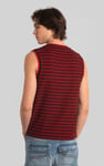Stripe Design Rib Tank Top