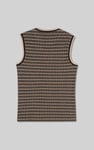 Stripe Design Rib Tank Top