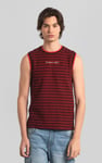 Stripe Design Rib Tank Top