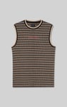 Stripe Design Rib Tank Top