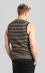 Stripe Design Rib Tank Top