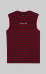 Stripe Design Rib Tank Top