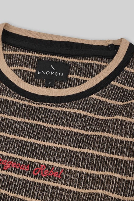 Stripe Design Rib Tank Top