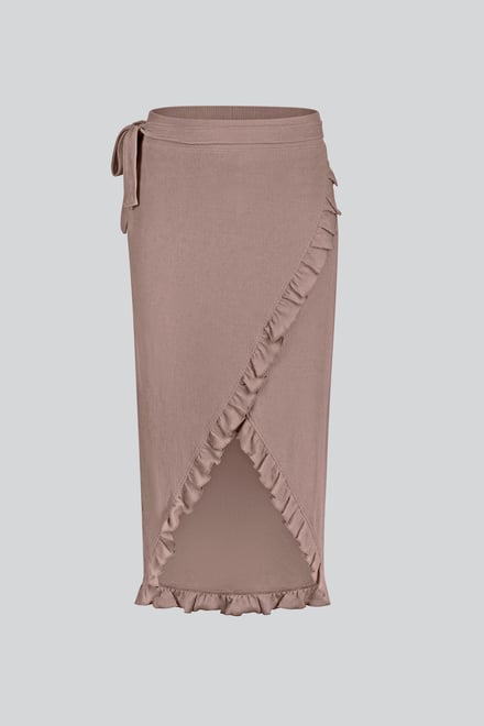 Tie Waist Wrap Maxi Skirt