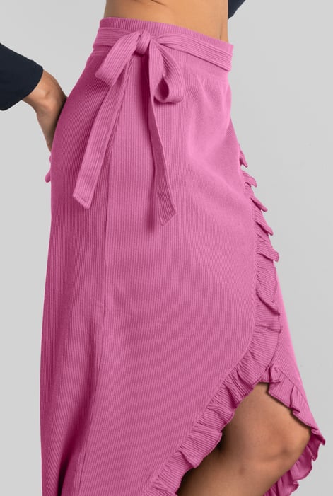 Tie Waist Wrap Maxi Skirt