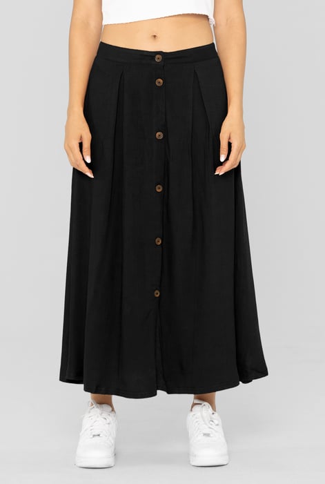 Brown A-Line Front Button Through Skirts