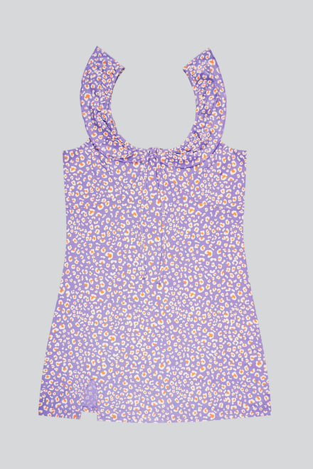 Ruffled Deep V-Neck Tie-Up Camisole