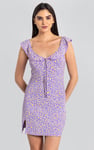 Ruffled Deep V-Neck Tie-Up Camisole