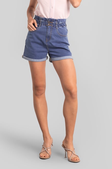 Paperbag Waist Mom Fit Shorts
