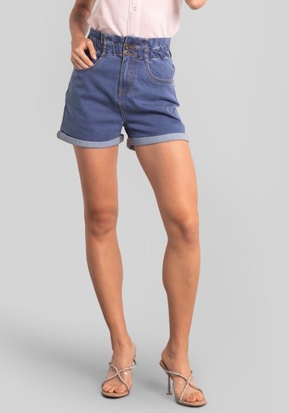 Paperbag Waist Mom Fit Shorts