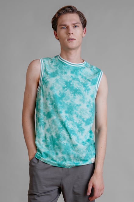 Tie-Dye Printed Cotton Vest