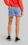 Straight Fit Button Up Raw Hem Shorts
