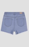 Straight Fit Button Up Raw Hem Shorts