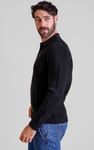 Mens Quarter Zip knitted Polo Jumper
