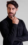 Mens Quarter Zip knitted Polo Jumper