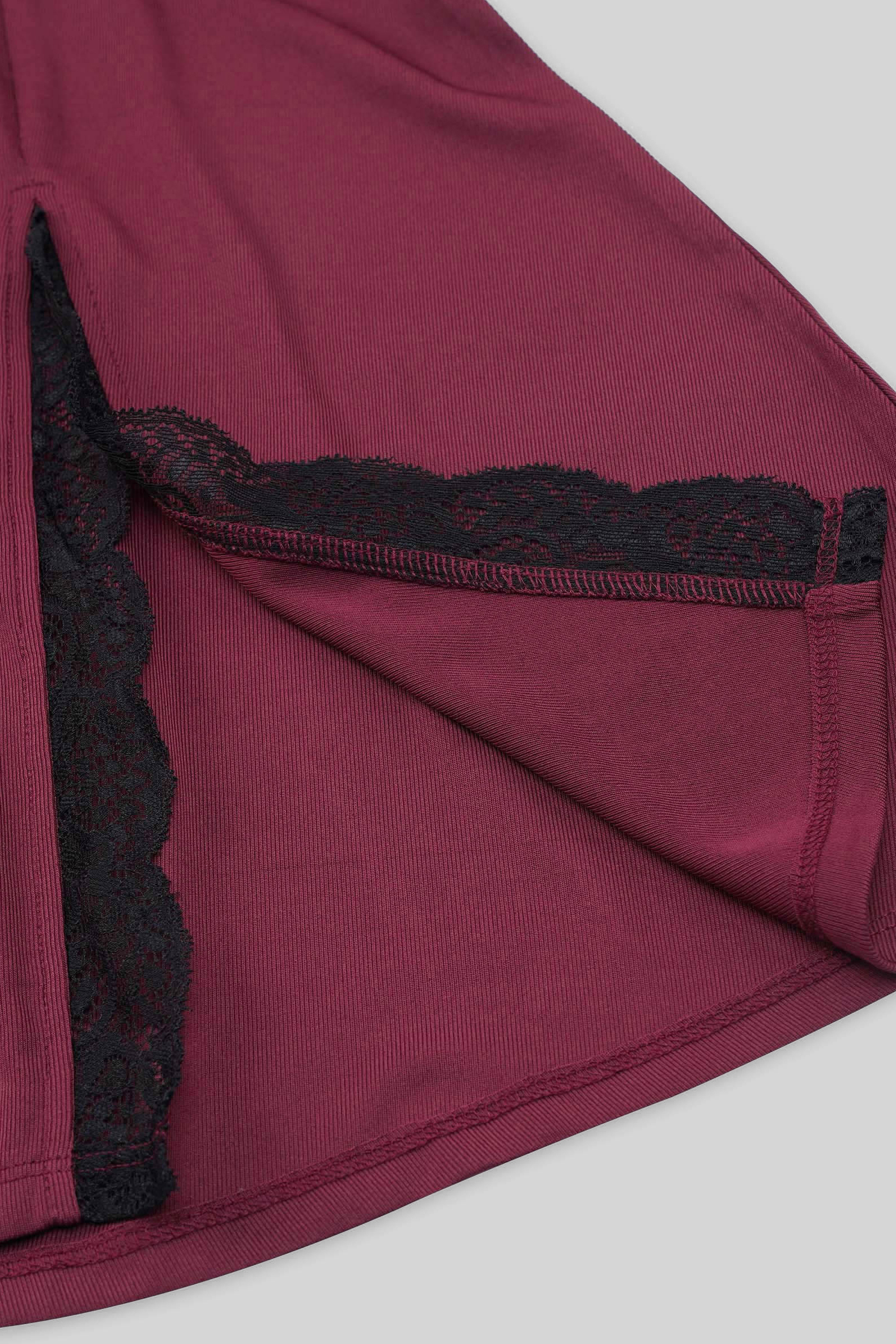 Flared Skirt With Lace Details