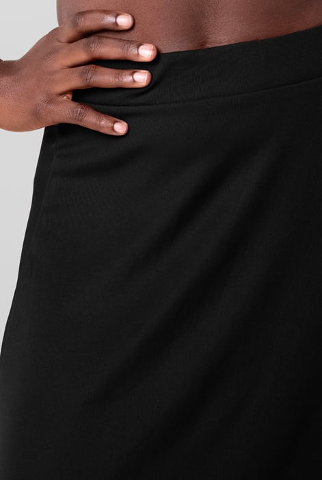Black Flared Skirt With Lace Details