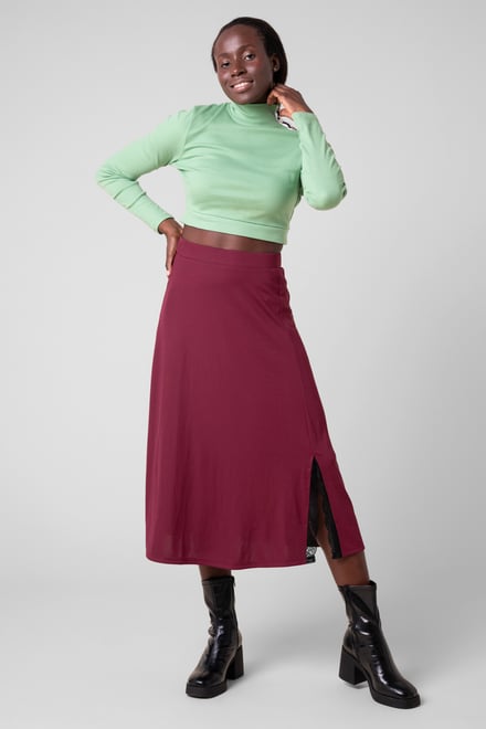 Flared Skirt With Lace Details