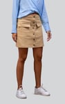 Stretch Cotton Blended Mini Skirt