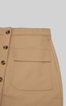 Stretch Cotton Blended Mini Skirt