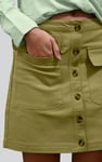 Stretch Cotton Blended Mini Skirt