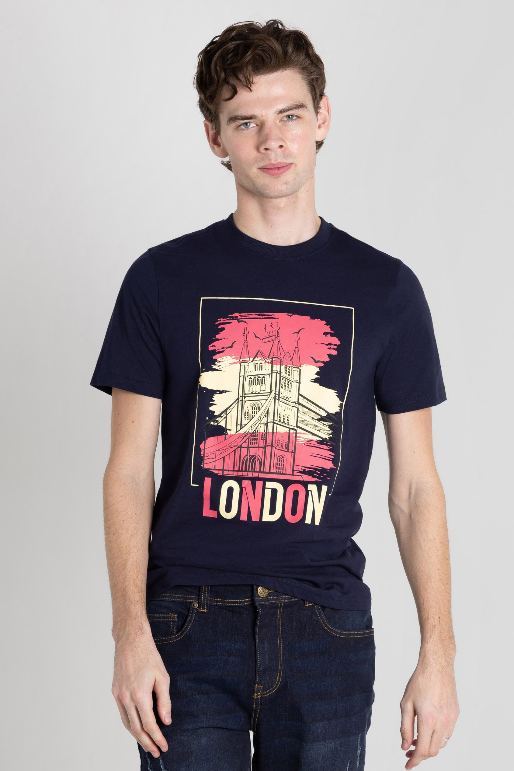 Enorsia Men's Olive/Chocolate/Navy 100% Cotton Graphic T-Shirt 3 Pcs Pack - Uk Xl