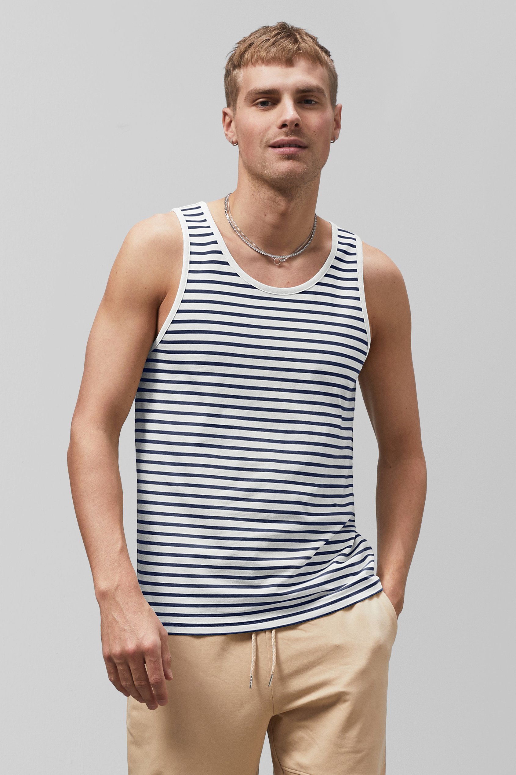 Mens Striped Tank Top