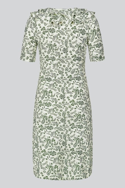Double Layer Ruffles And Tie Fastening Midi Dress